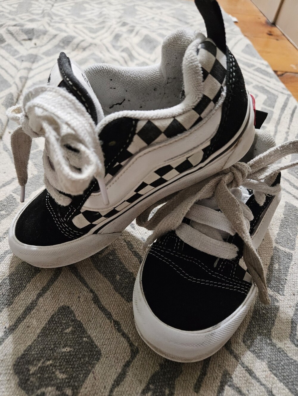 Vans Kids Black & White Checkerboard Old Skool Sneakers
